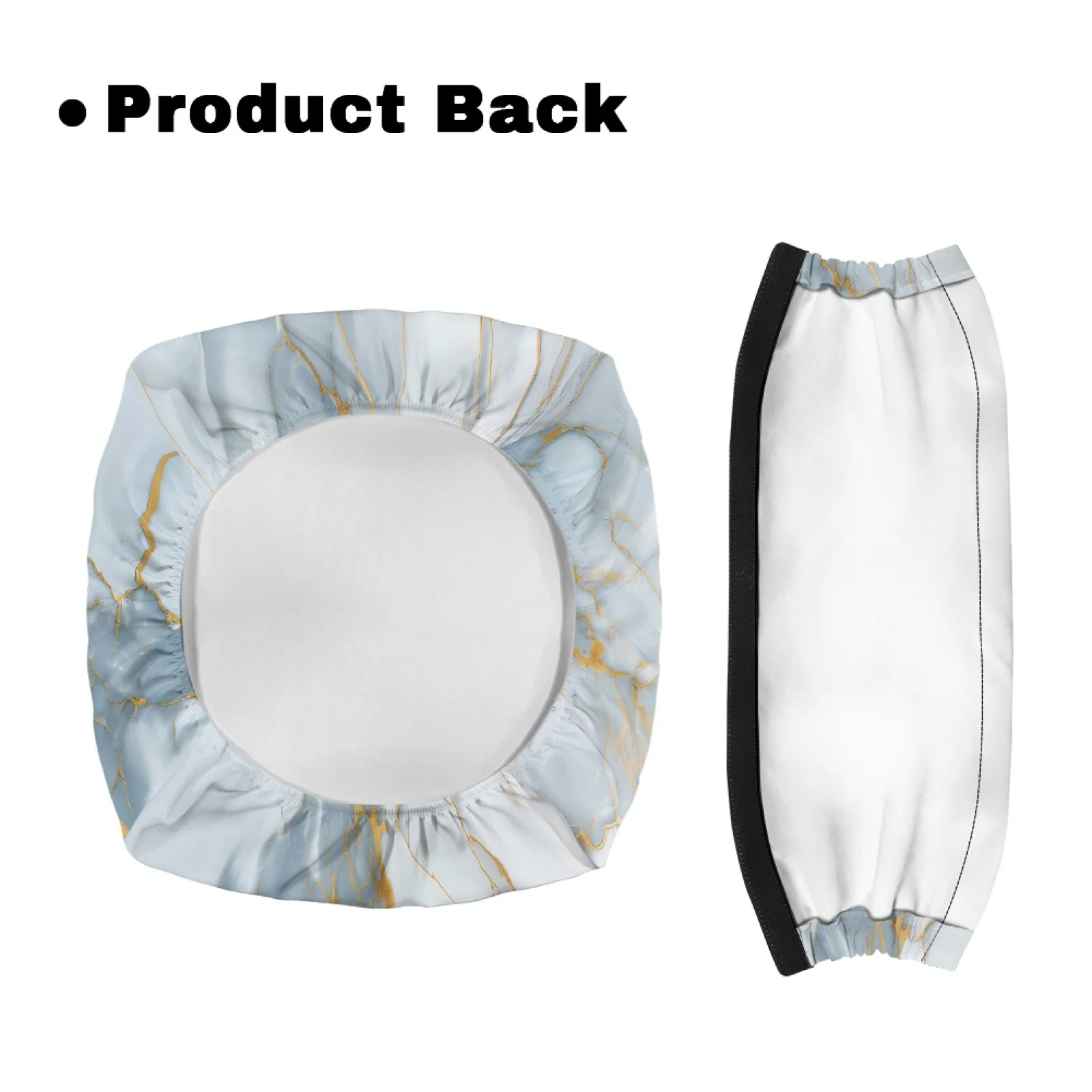Coloranimal Adjustable Portable 2 Pcs Rollator Seat Cover Set for Senior for Neighborhoods Marble Theme view 3
