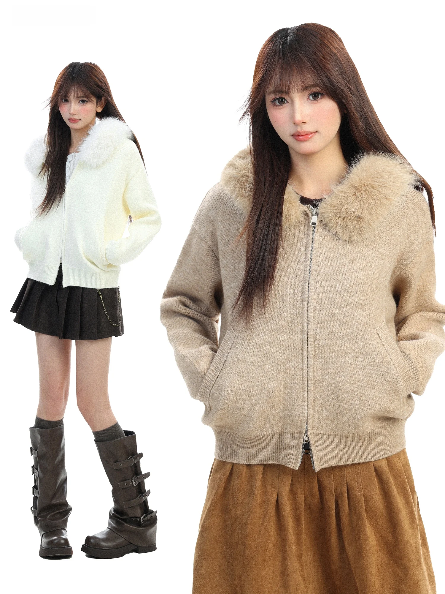 

PTGINKIN Pure Color Simple Hooded Open Cardigan Sweater Women's Autumn Winter Soft Lazy Sle Knitted ort Outerwear