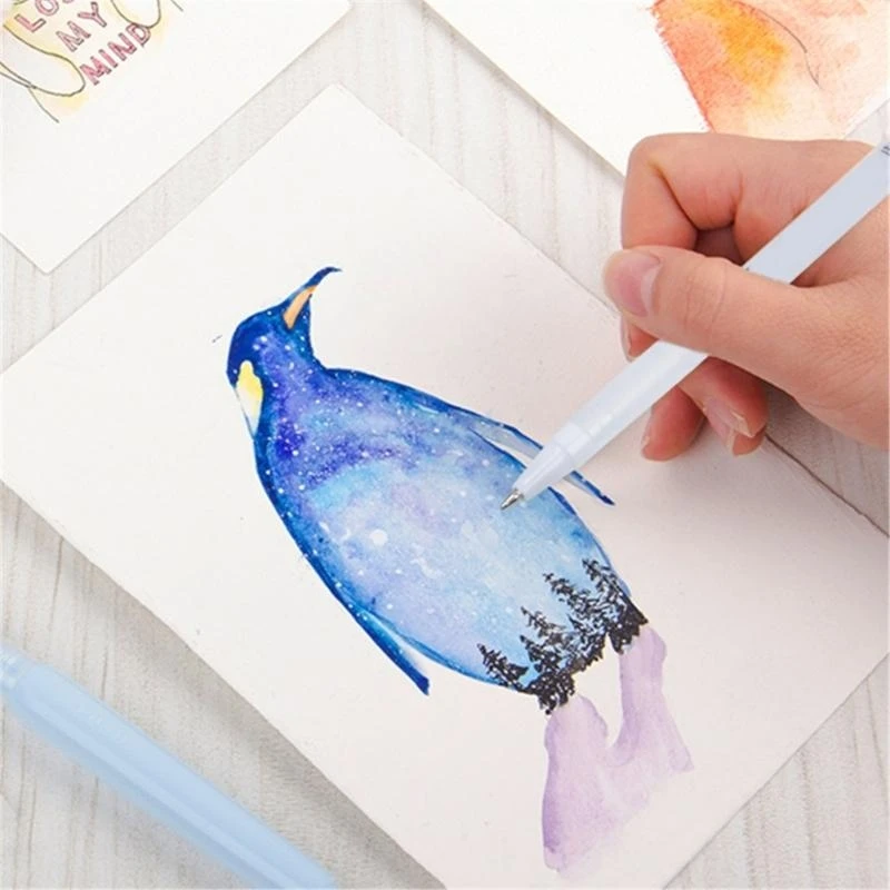 

White Gel Pens Set White Sketching Pens for Hobbyists Artists Art Design Dark Papers Highlight Drawing Kids DIY best sale