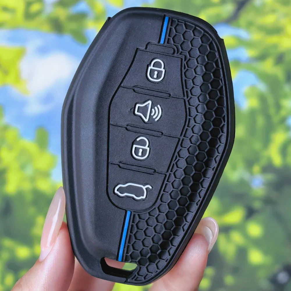 Sport Striped Silicone Key Case Protector, Honeycomb Grip For Chery Jetour X70 X70Plus X70M X90Plus X95Pro Auto Remote Fob