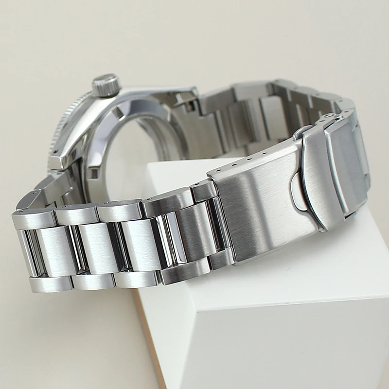 Waterproof 40mm Watch Case 316L Bracelet Sapphire For NH35 NH36 Movement 28.5mm Dial NH35 Watch Part Modified Black Tiger Whale