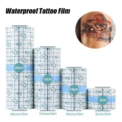 Rollo de 10m de cinta adhesiva protectora para tatuajes, vendaje impermeable para el cuidado posterior de la piel, rollo de película transpirable transparente