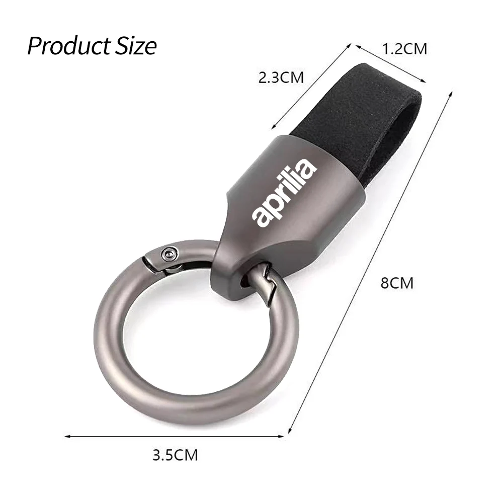 For Aprilia RSV4 RS125 RS660 Tuono 660 RSV1000/R Luxury Leather Keychain Key Rings Motorcycle Accessories Keychain