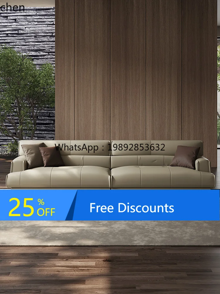 

LYY minimalist leather sofa modern first-layer cowhide sofa living room leather sofa