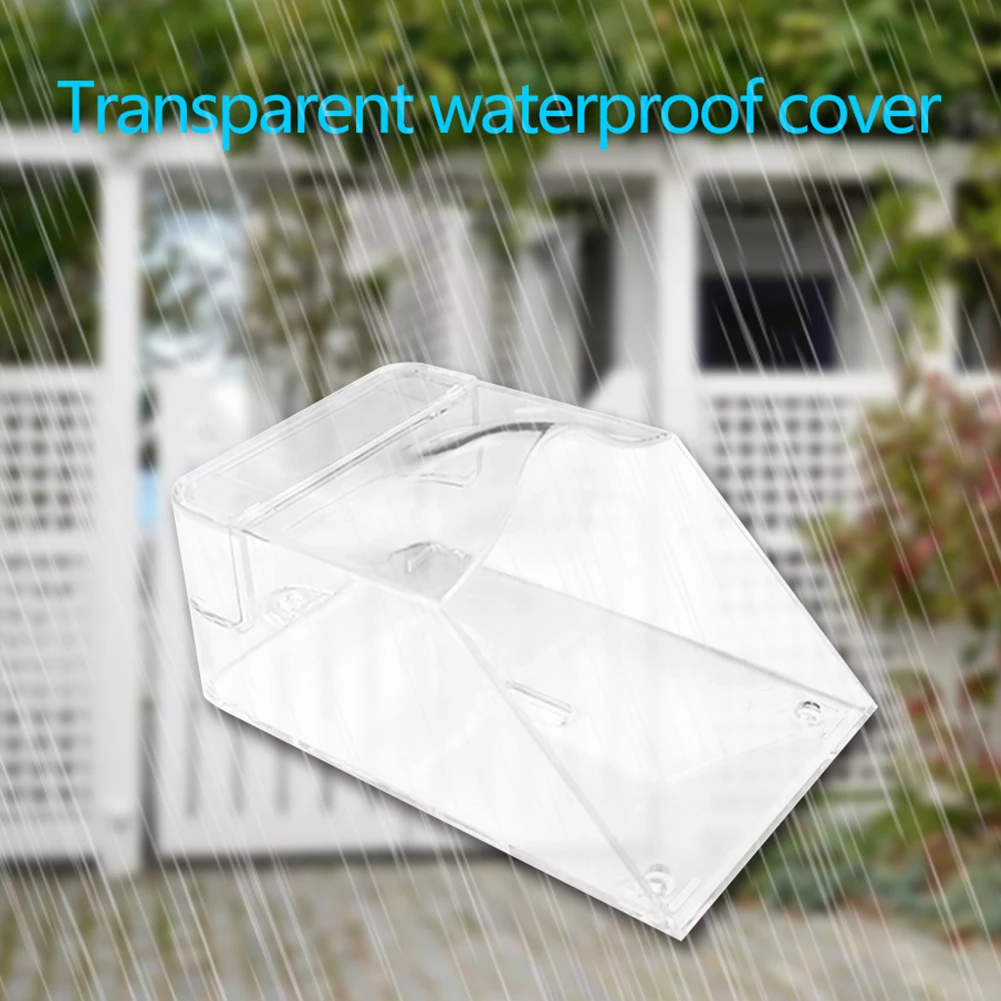 Transparent Waterproof Cover for Wireless Doorbell with Double-sided Adhesive Smart Doorbell Outdoor Transmitter Chime Supplies