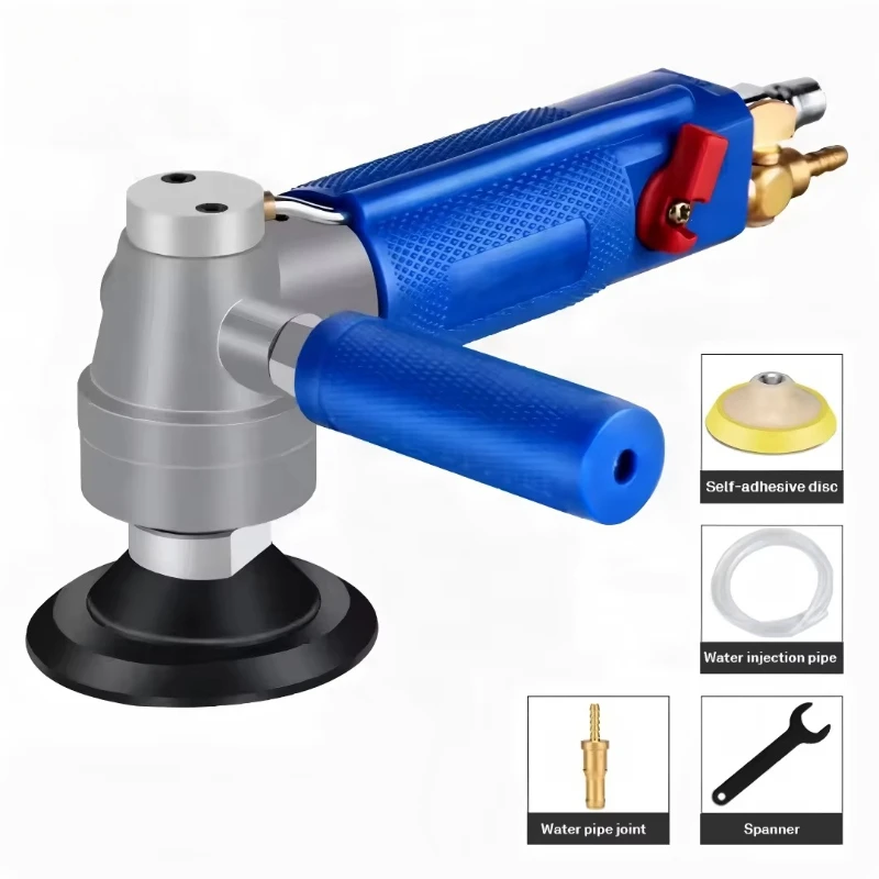 

4 Inches Geared Motor 115mm Wet Polish Pneumatic Water Sander Powerful Air Grinder for Stone Marble Polishing