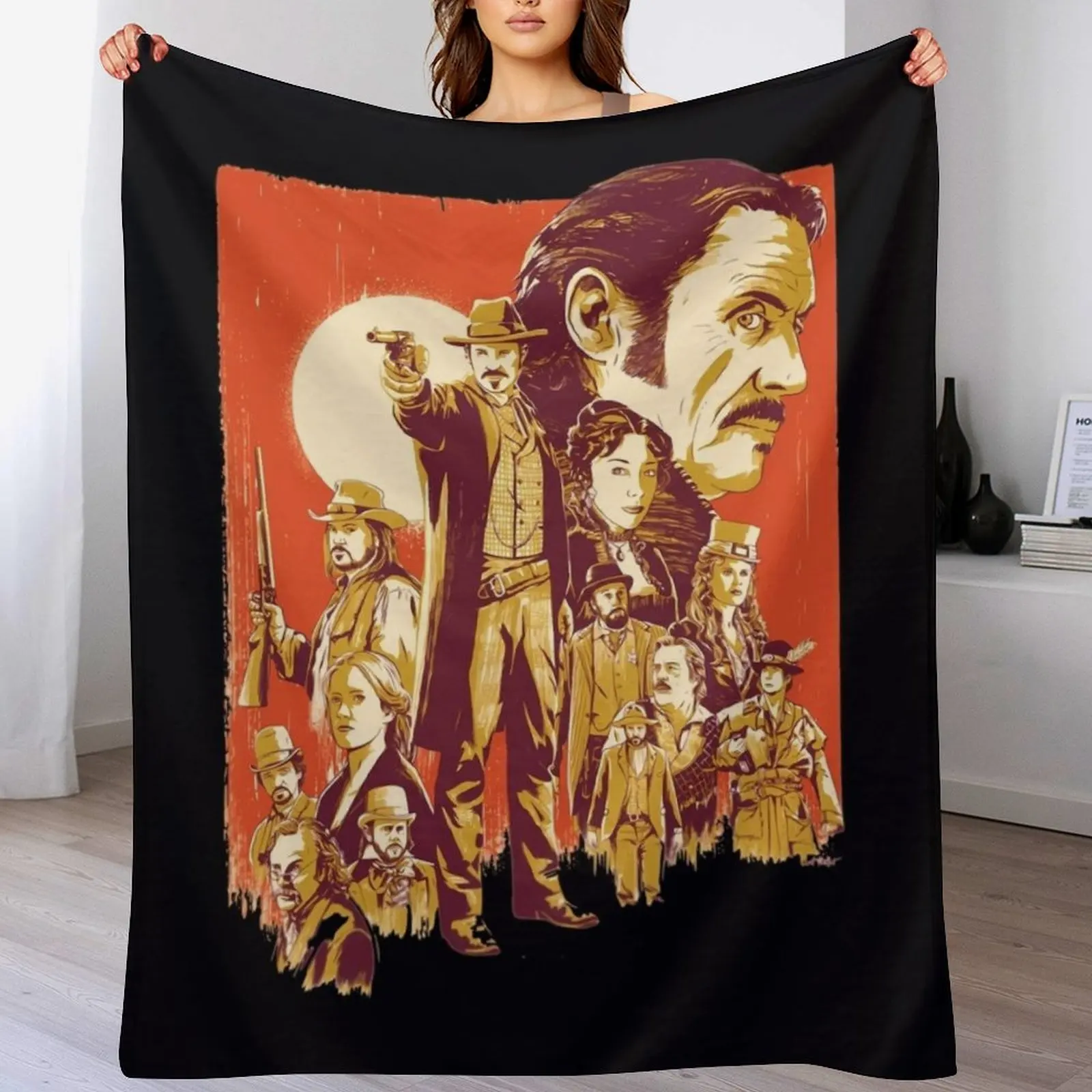 

Deadwood - HBO Series Artwork \t Throw Blanket Soft Cozy Blanket for Pet Kids Adults