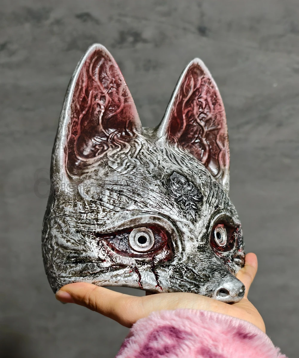 Jogo Silent Hill F Hinako Shimizu Máscara de raposa Cosplay Prop Kotoyuki Tsuneki Cosplay