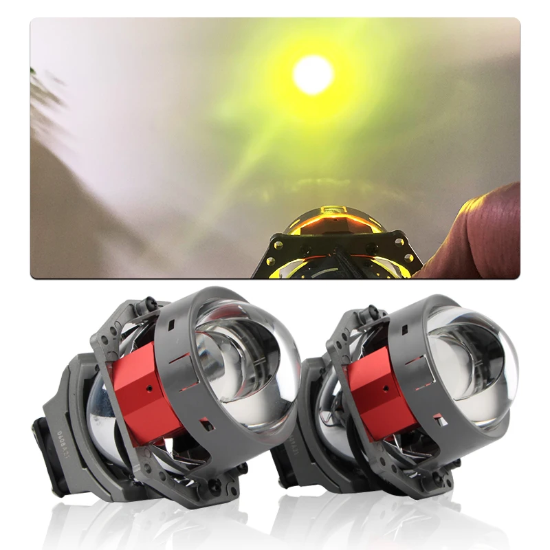 car accessories headlight assembly led bulb for motorcycle laser 3inch bi led projector headlight lens CANBUS car lights