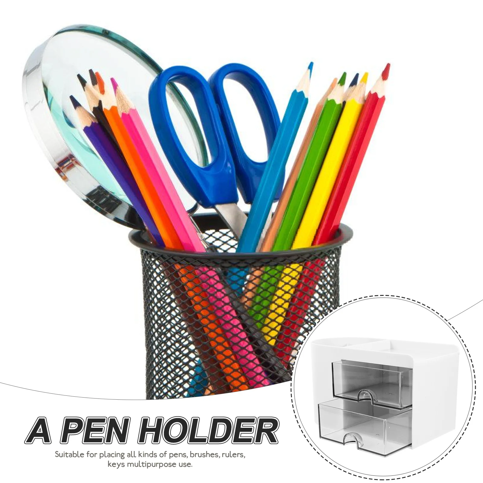 Безопасный практичный многофункциональный настольный органайзер для ручек, пластиковый ящик для хранения для студентов, учителей, офисных работников, подарок