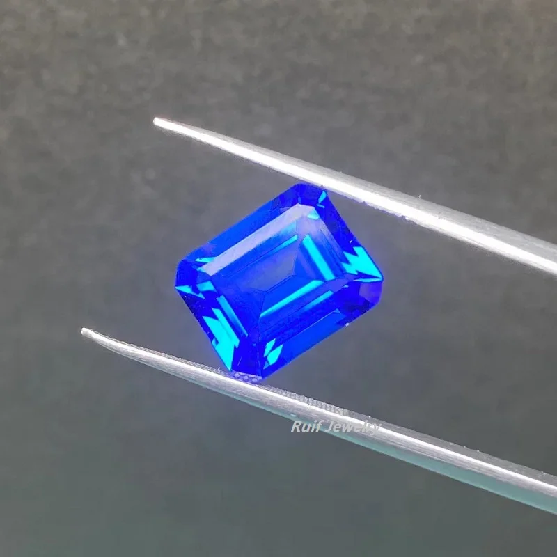 

Ruif New Beautiful Blue Emerald Cut Lab Grown Cobalt Spinel Gemstone For Fine Jewelry DIY