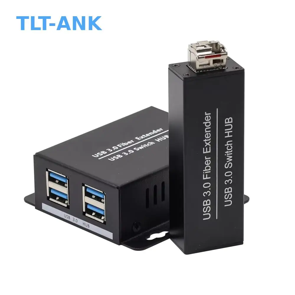 USB3.0 to Fiber Optic Extender Converter High Speed 10KM Transmission Compact USB Fiber Optic Converter Plug and Play