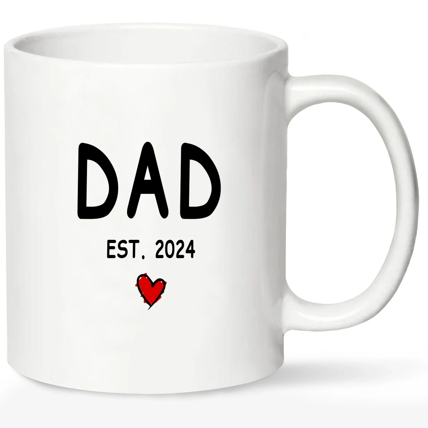 1pc,Dad Est. 2024 Coffee Mug, New Dad Gifts, Gifts For First Time Dad, Fathers Day Presents For Dad,  A souvenir Mug 320ml