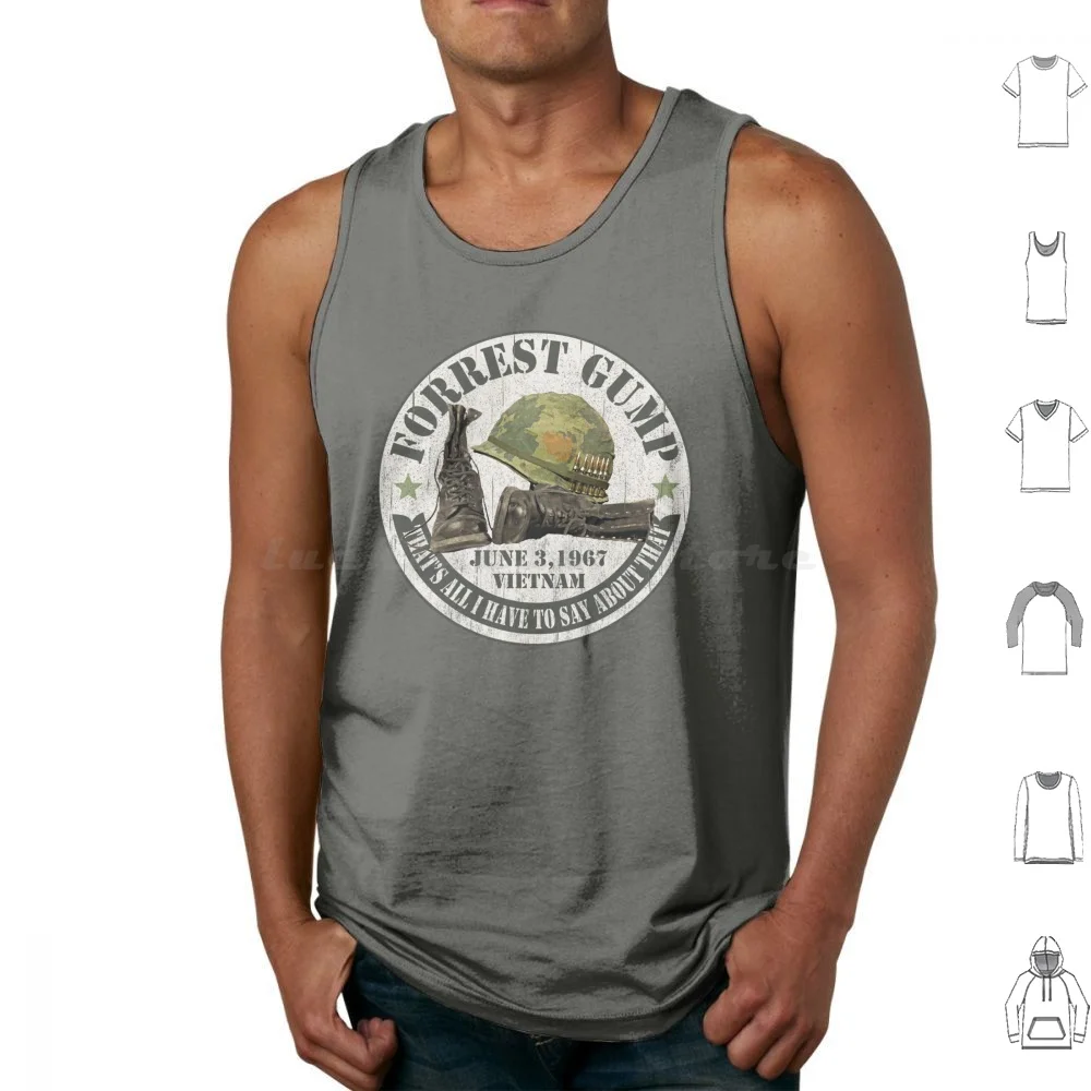 Forrest Gump Vietnam 1967 Tank Tops Vest Sleeveless Forrest Gump Bubba Bubba Gump Forrest Gump Quote Gump Lieutenant Dan Run