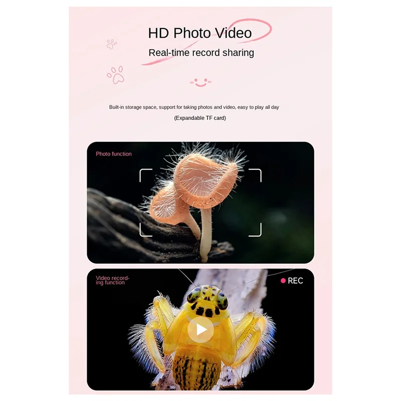 

ABSS-Children's Microscope, Home Tutor Learning Magnifier, Extracurricular Handheld Microscope