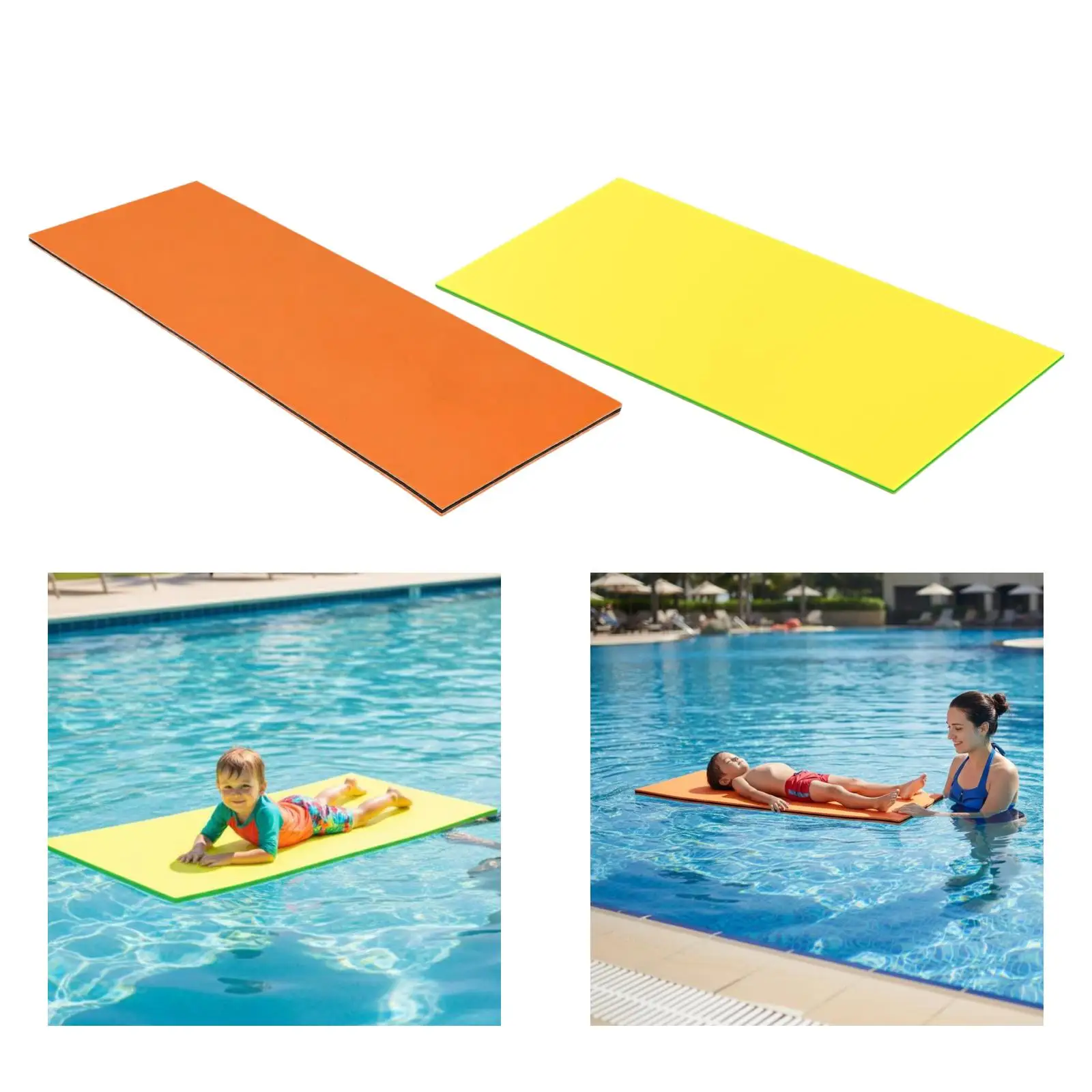 Unsinkable Water Floating Mat Foam Pad Air Mattress Cushion Pool Lounger for Summer Lake Party