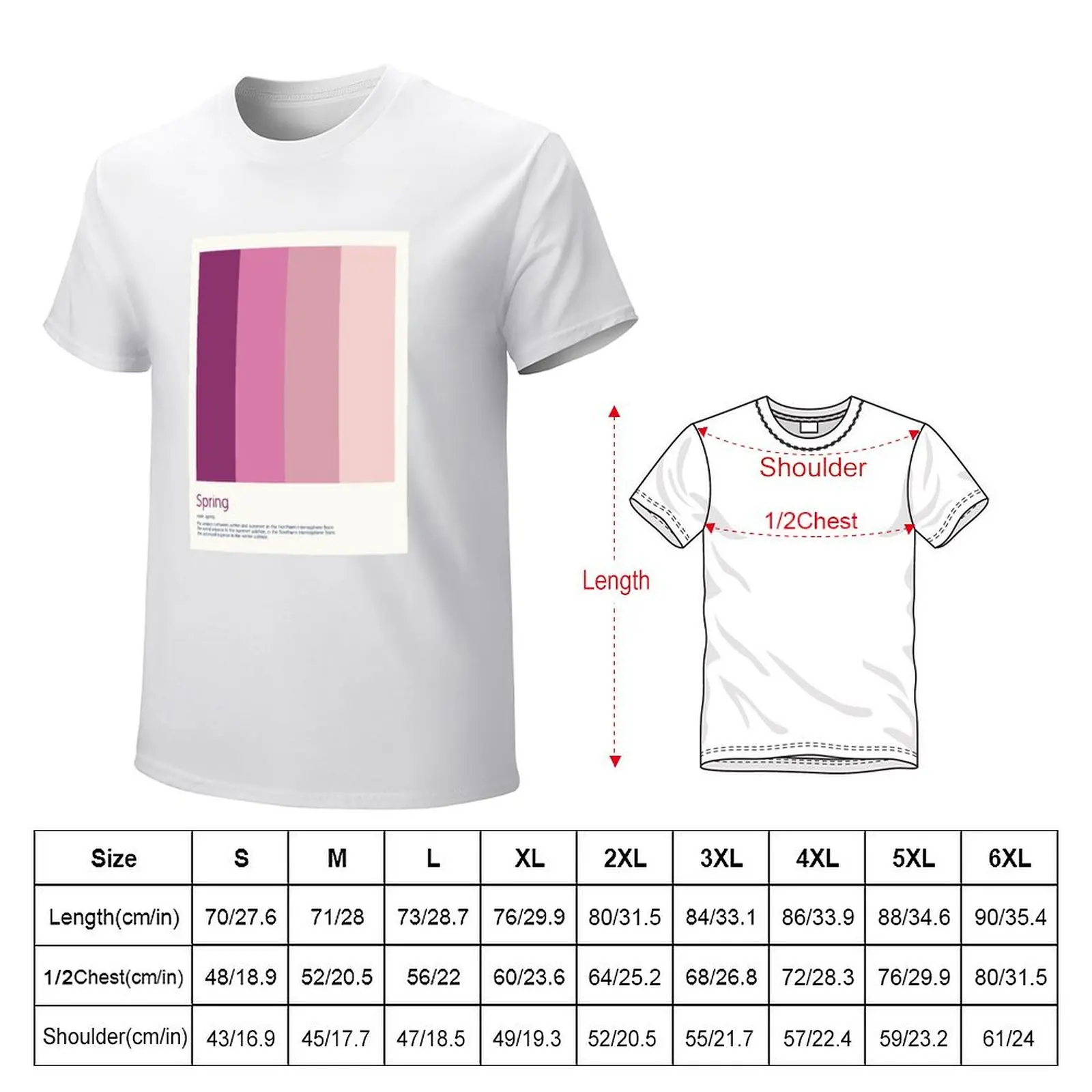 Spring Color Palette with Definition T-Shirt shirts graphic tees oversized blacks men workout shirt