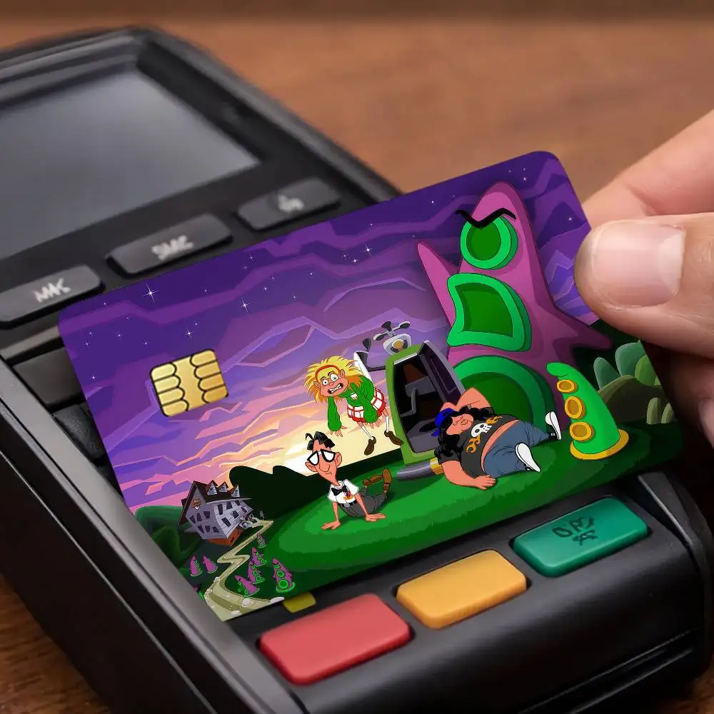 Game D-Day of the T-Tentacle Credit Card Public Transportation Cards Protective Sticker Waterproof Card Face Decoration 4PCS