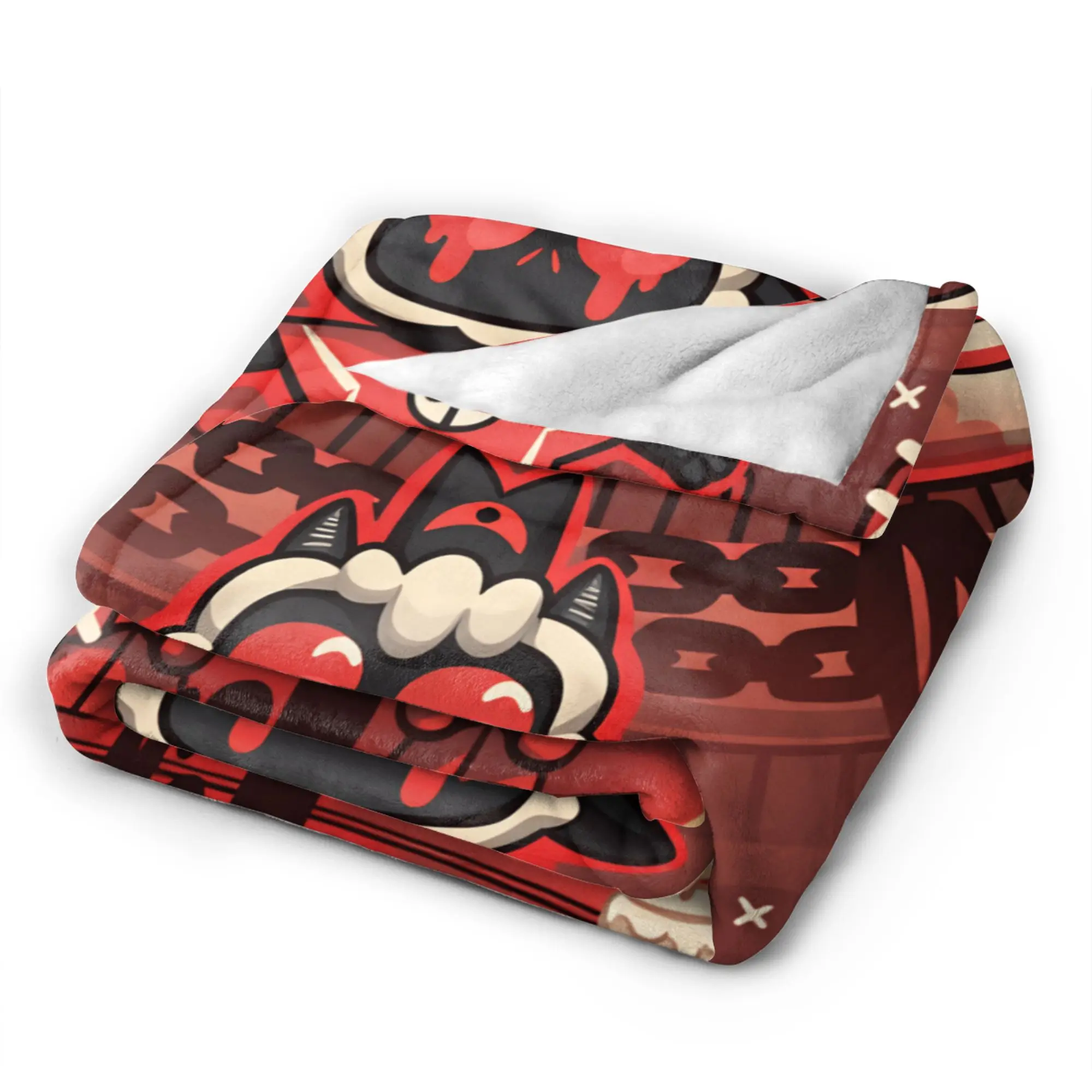Cult of the Lamb Warm Soft Blankets  Picnic Plush Throw Blanket Fashion Home Decor Flannel Bedspread Sofa Bed Cover view 5