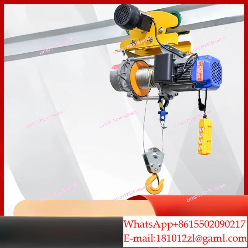 Siamese hoist with sports car 220v fast hoist 1 ton electric hoist 380v home remote control small crane