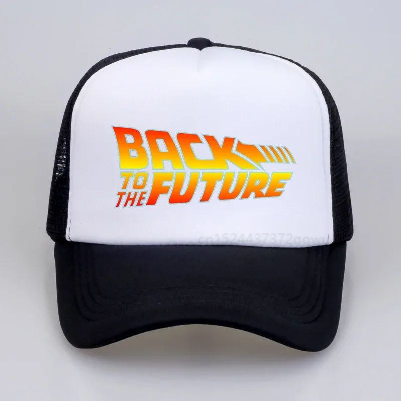 

Back To The Future Dad Hat Summer men Cool Mesh Breathable trucker cap Unisex 100 cotton adjustable snapback hats bone