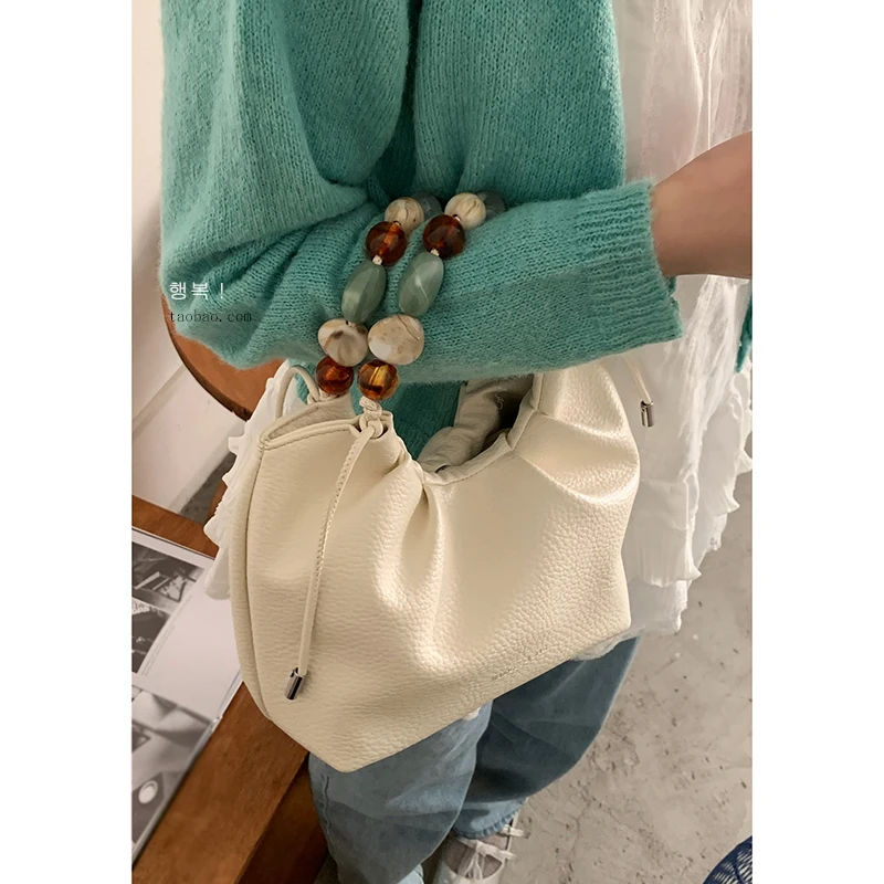 

Miyagawa Pearl Handheld New Chinese Style Bag for Women 2025 New Fashion Cloud Crossbody Vegetable Basket Bags