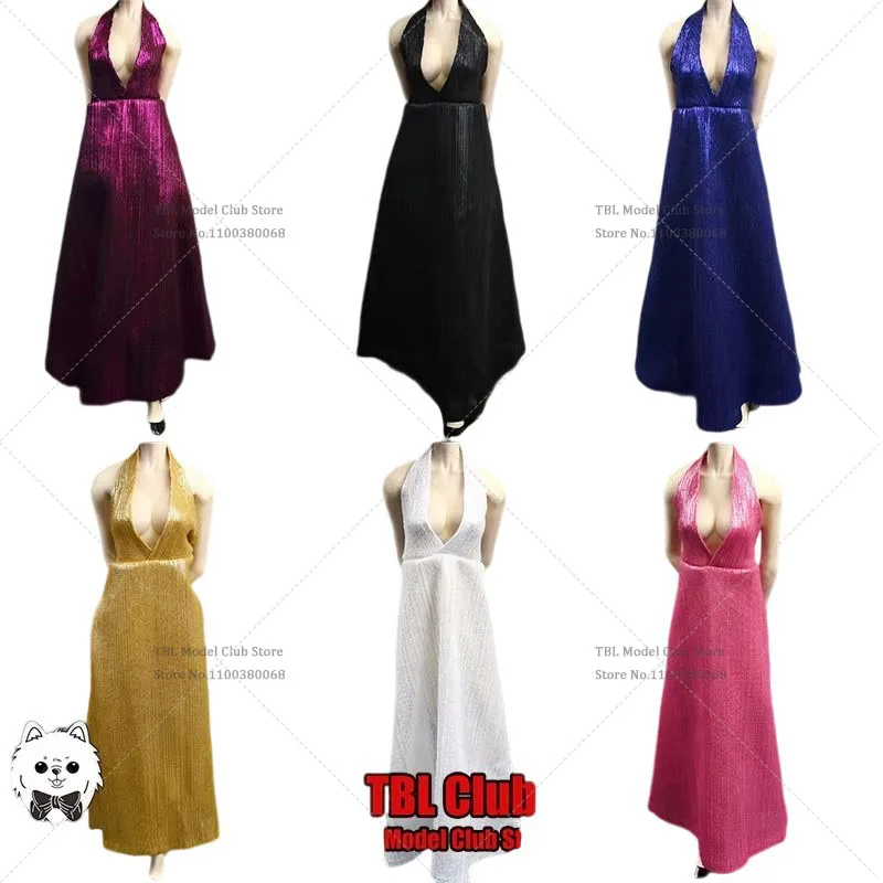 

In Stock CTC-001 1/6 Scale Female Soldier Halter Long Dress Open Chest Sexy Ball Dress Fit 12inch Action Figure Doll