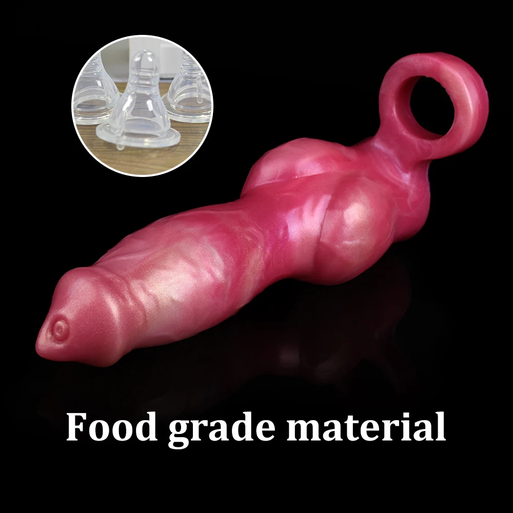 QKKQ Fantasy Wearable Penis Sheath Dog Knot Dildo Enlargement And Extender Cock Sex Toys For Man Condom Adult Products 18+