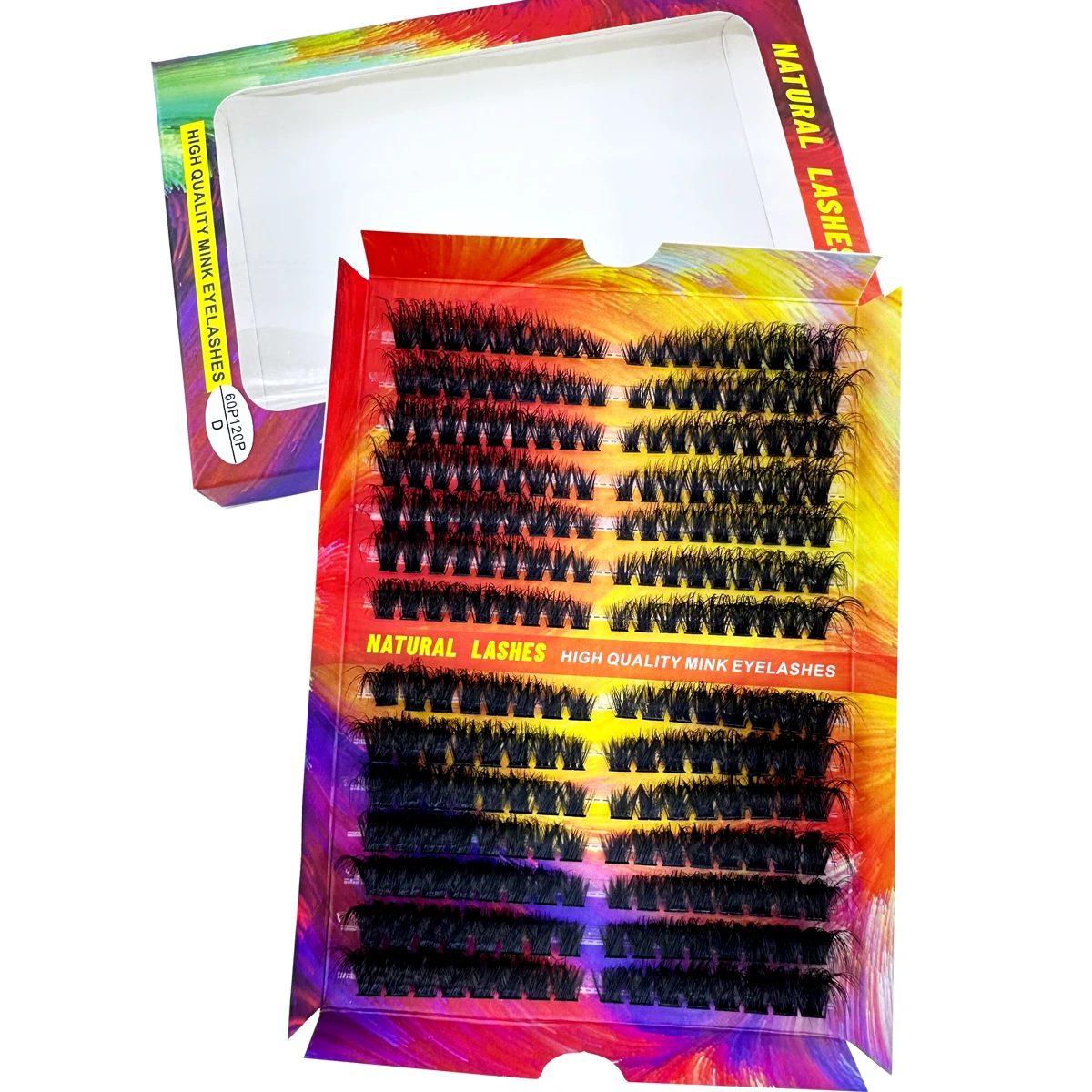 Nova esquerda + direita gato cílios lash clusters olho final alongamento extensões de cílios aparência natural fino grosso cílios postiços maquiagem