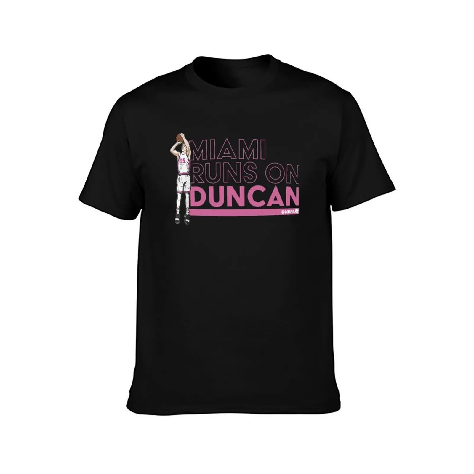 Robinson Miami Runs on Duncan T-Shirt, Summer Casual Cotton Tee, Oversized Streetwear Tops, Vintage Graphic Print, 100% Cotton