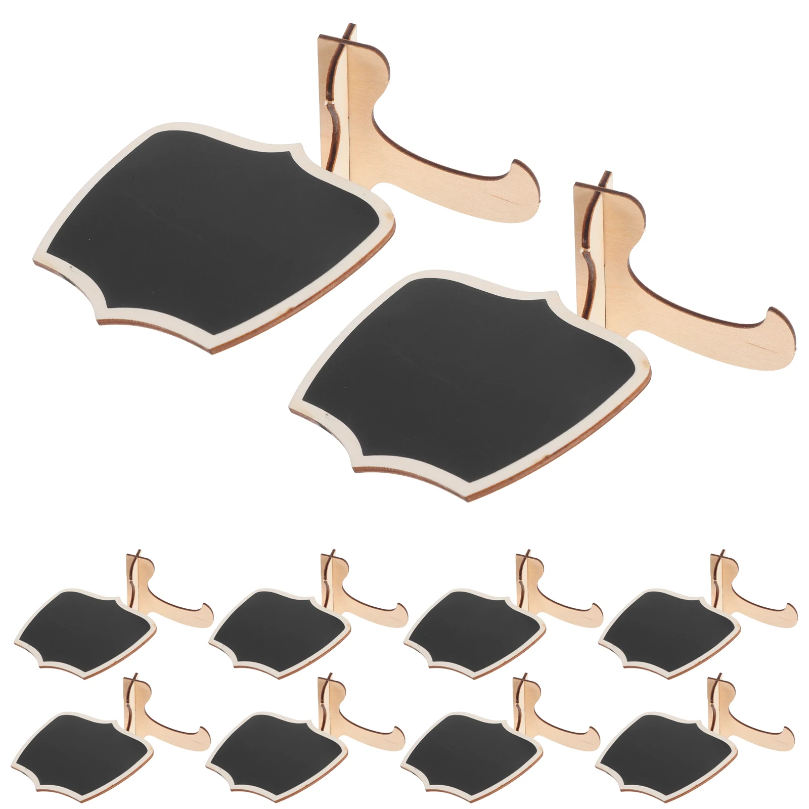 

10 Pcs Small Wooden Blackboard Chalk Signs Chalkboard Mini for Buffet Food Table