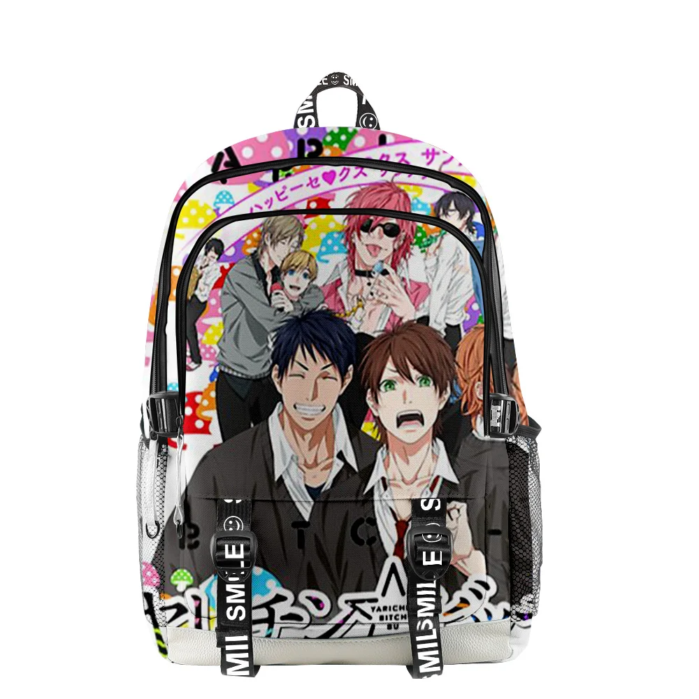 Yarichin B Club Primary Middle School Students Backpack Teenager Men Women Backpack Children Oxford Waterproof Cartoon Schoolbag