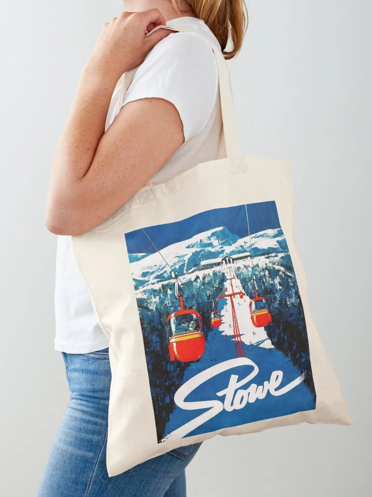 

Vintage gondola winter travel ski poster Tote Bag Shopping bags eco pack Women's tote bag tote bag men's
