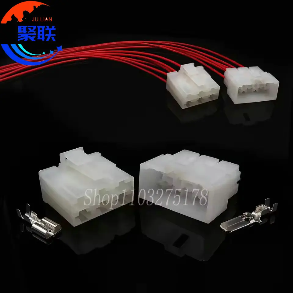 1Set 6Pin 6070-6481 6111-2008 6070-6471 Auto Wiring White Connector Automobile Socket Plug With Terminals