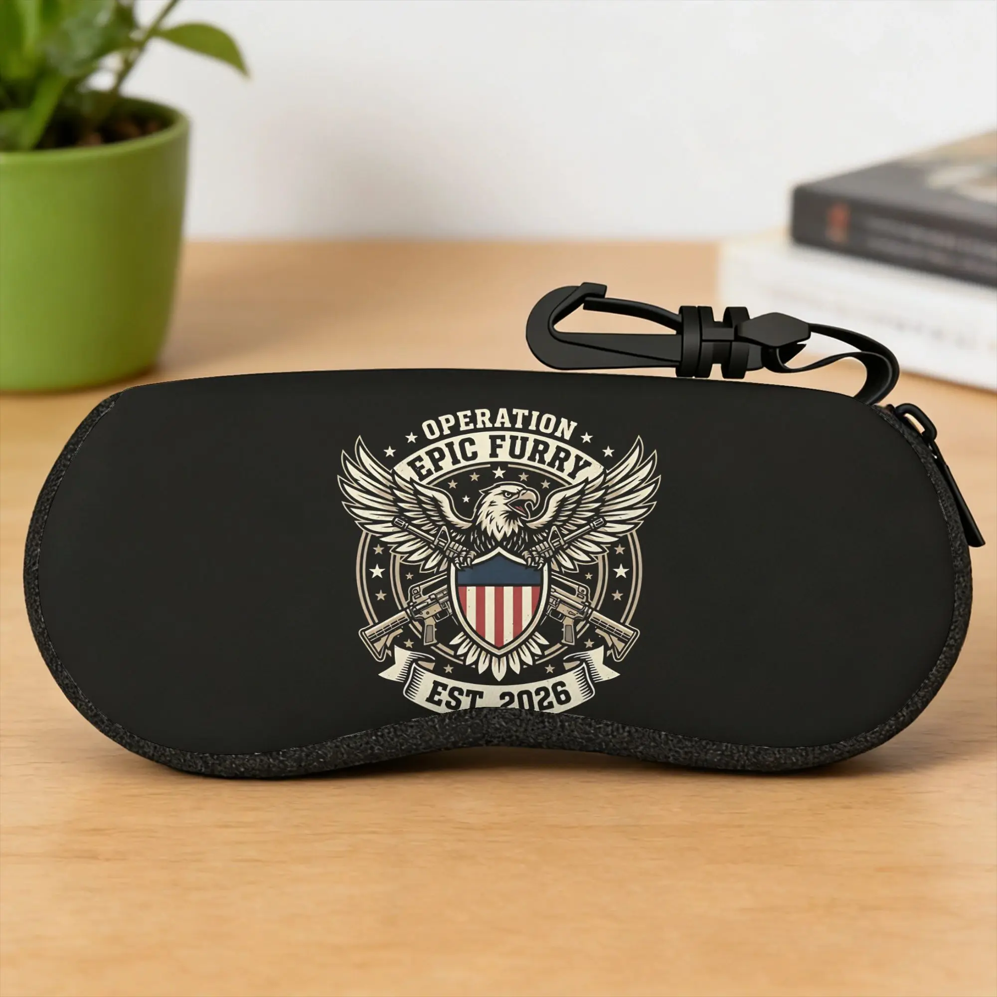 Estuche para gafas Operation Epic Fury, bolsa portátil para gafas de sol, caja de gafas práctica Retro, caja para gafas para hombres y mujeres