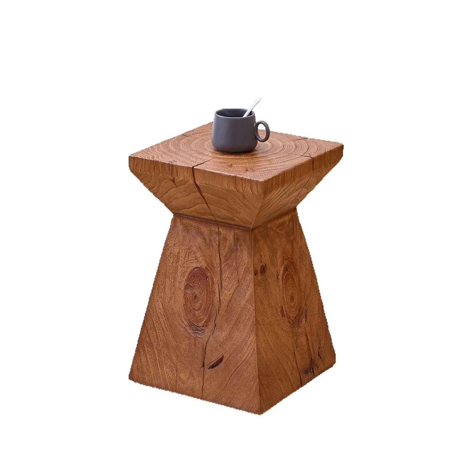

Solid wood pier milk tea coffee shop small coffee table log walnut color Nordic homestay side