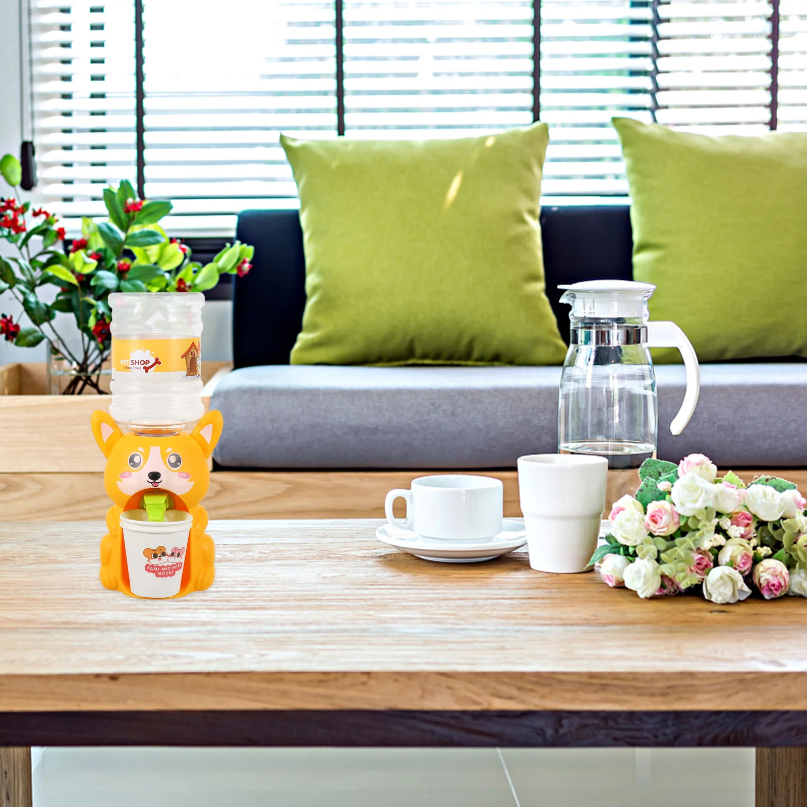 

Mini Corgi Drinking Fountain Safe Water Dispenser Lovely Design Children Gift Pretend Play Water Fountain Kids Toy