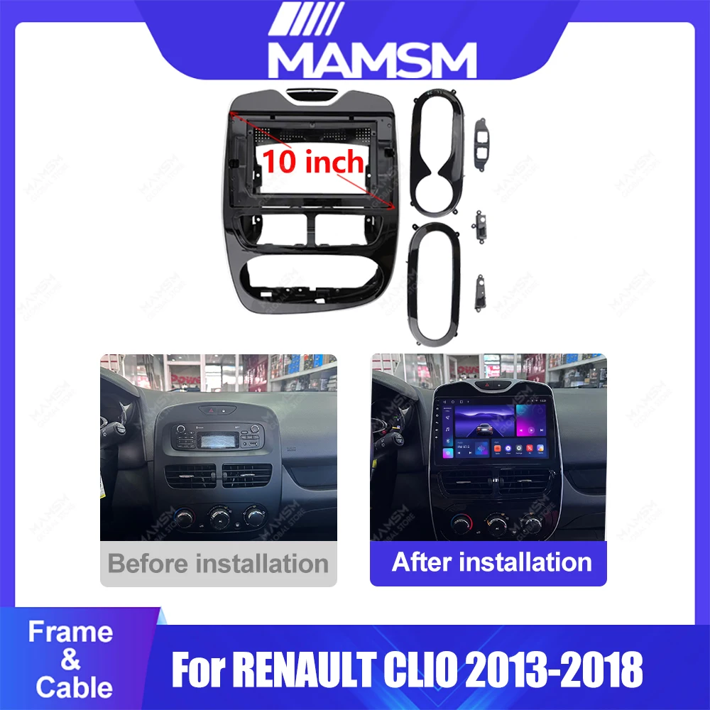 

MAMSMДля Renault CLIO 2013-2015 10 ДЮЙМОВ РУЧНОЕ Автомобильное радио переменного тока Стерео Android GPS Мультимедийное радио Панель приборной панели Рамка