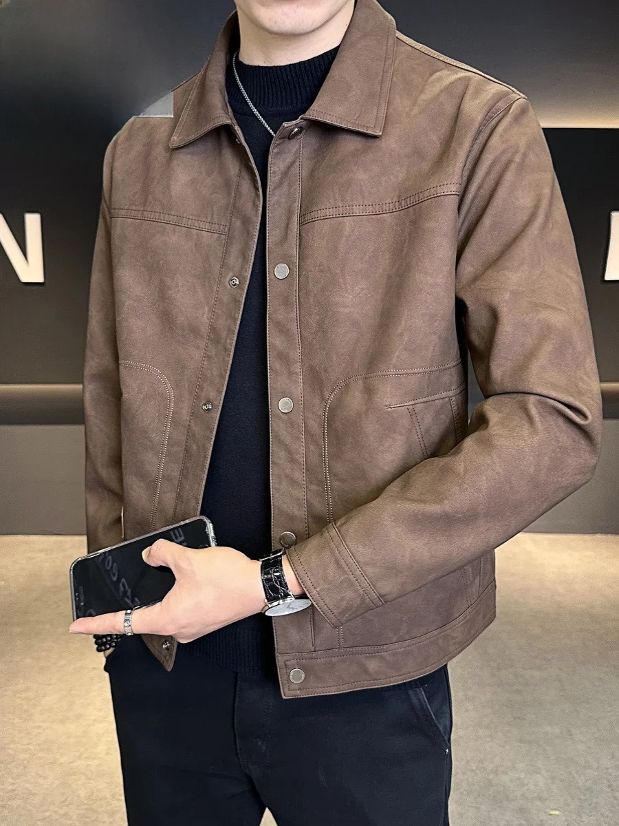 

Мужская куртка Pierre Cardin Jaet 2026: Новинка, весна-осень, повседневная, в стиле мотоциклетной, с отложным воротником, элитная, стильная, для отдыха и досуга