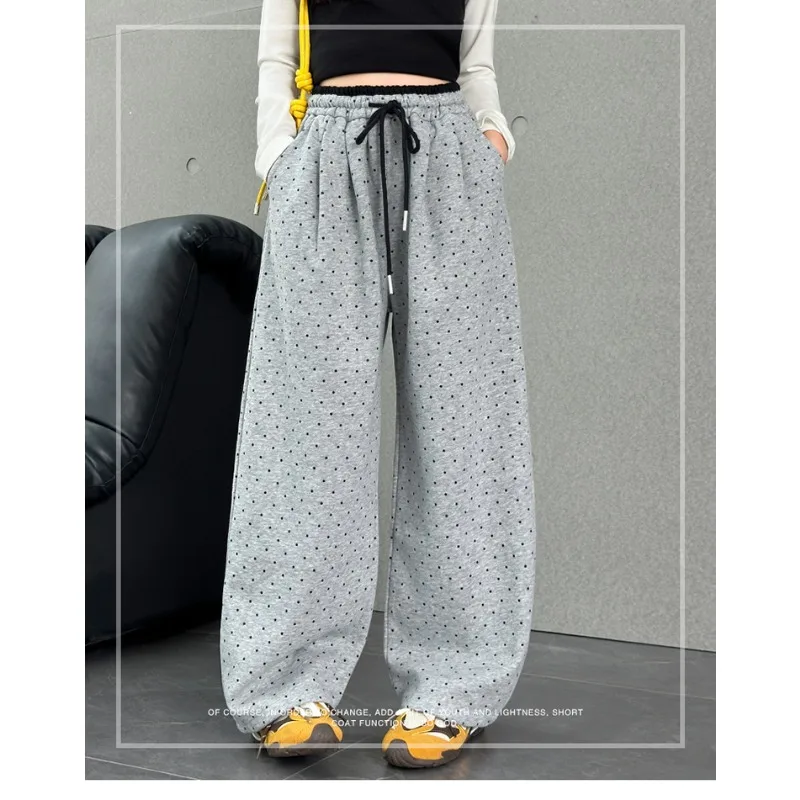 UNITIM Junior-Hosen für Mädchen, Herbst, gepunktet, für junge Teenager, Mädchen, weites Bein, 4–14 Jahre, Kinder, Mädchen, elastische Taille, Freizeithose – Detail 15
