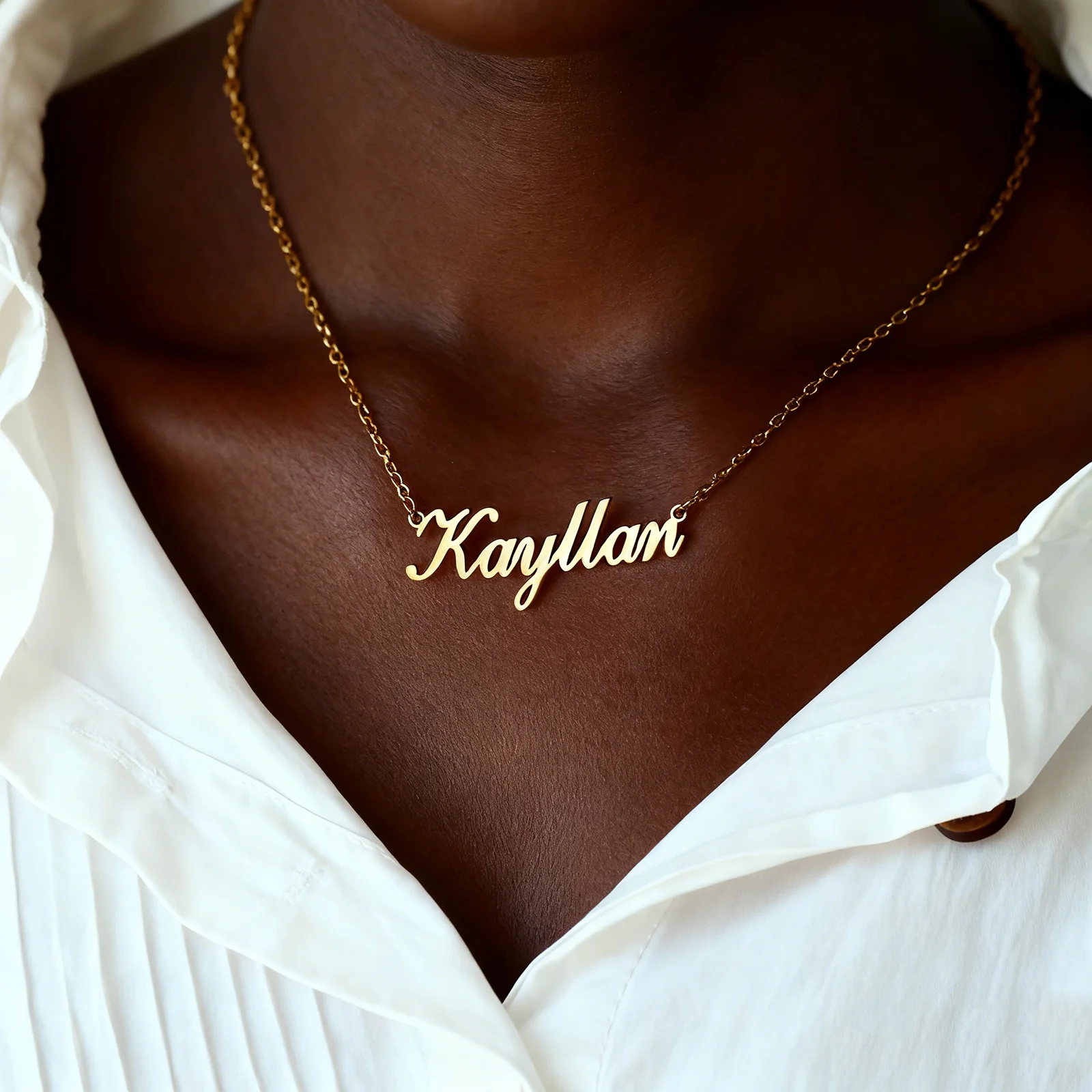 

Ожерелья с именем на заказ для женщин и мужчин, ожерелье из нержавеющей стали на заказ, кулон, мужская и женская Персонализированная цепочка на шею, ювелирные изделия в подарок