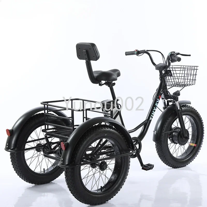 20 inch  tire pedal assisted electric tricycle, thick tire, snow lithium-ion tricycle, battery bike