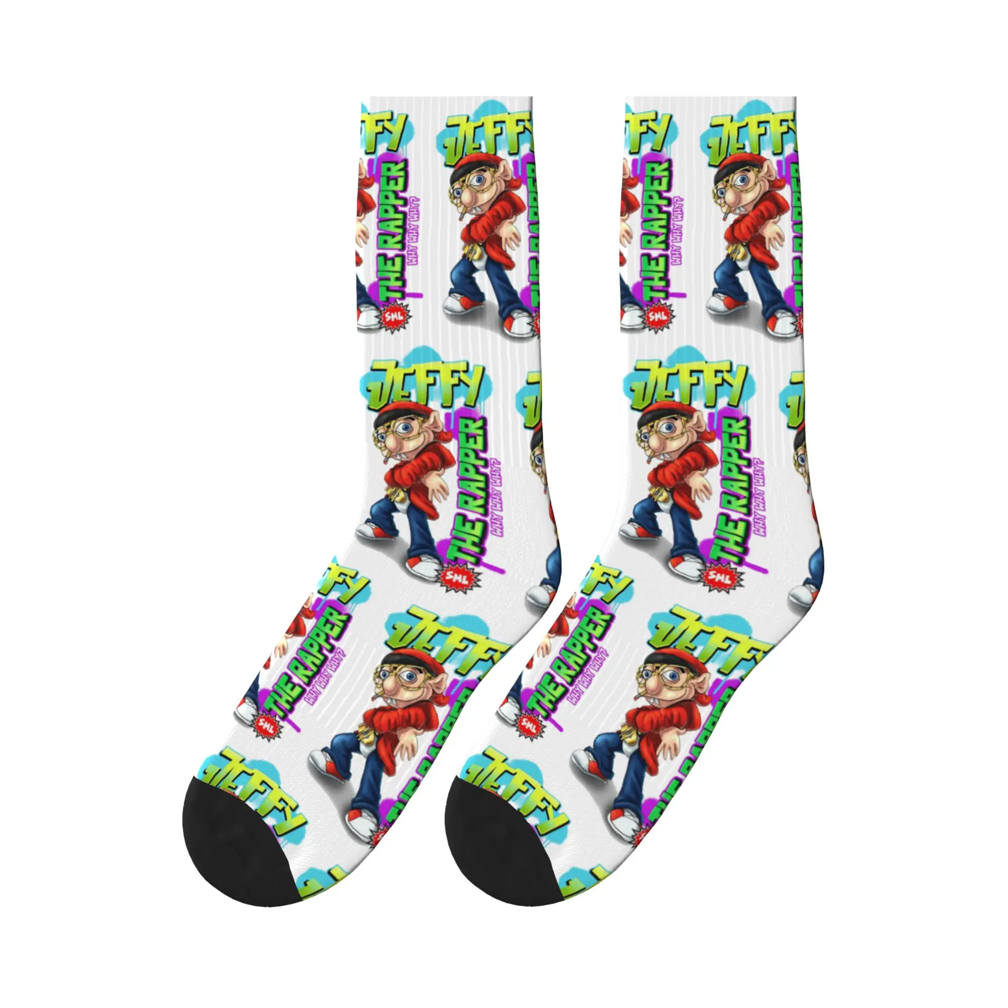 

Jeffy The Rapper SML Character Sports Socks Super Soft Stockings All Season Long Socks for Man's Woman's Birthday Present