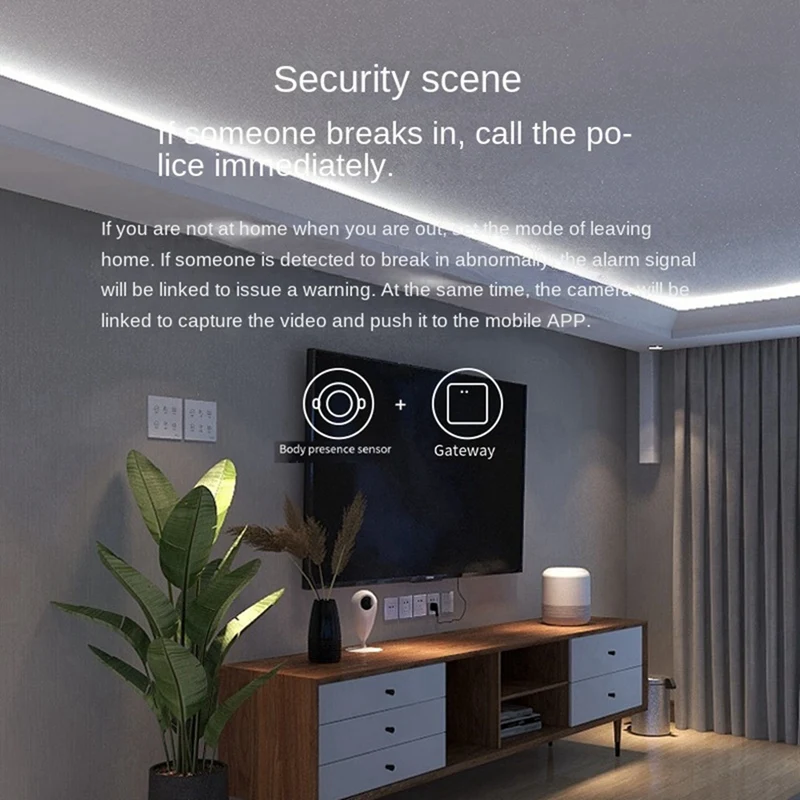 مستشعر حركة بشري ذكي واي فاي مع كشف رادار الميكروويف لومينانس مناسب للحياة الذكية المنزلية