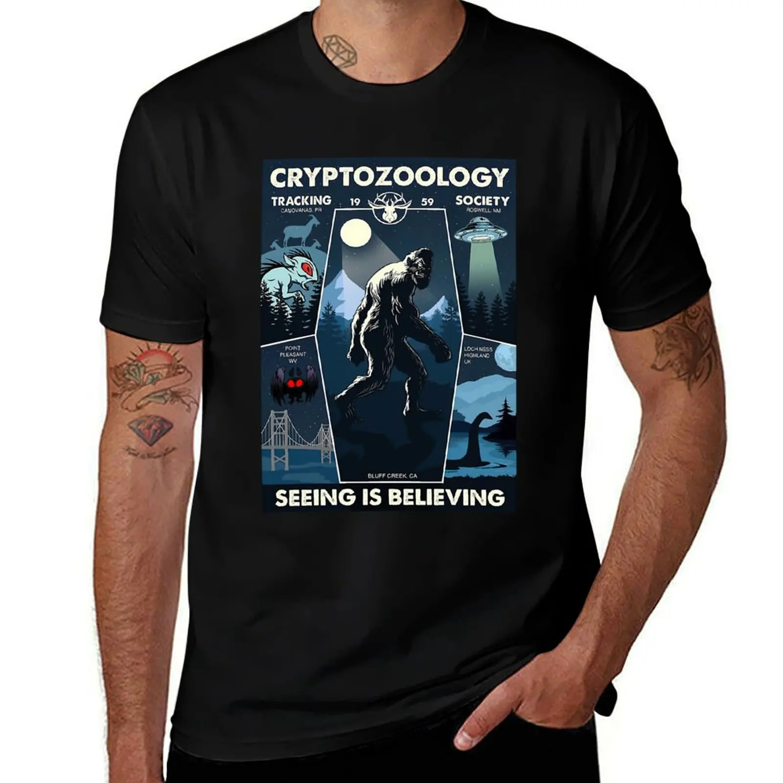 

Retro Wave Cryptid Monster Sweater Creepy Birthday Gift T-Shirt Clothing blanks tee shirts for men