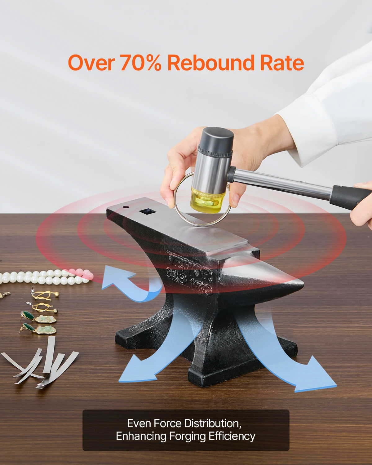 for Blacksmiths Stable Base Metal Working Tool SucceBuy Single Horn Anvil Cast Steel Anvil High Hardness Rugged Round Horn Anvil