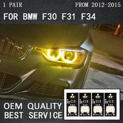 Yellow Daylight Angel Eyes DRL For BMW 3 Series 2013-2015 Xenon Headlight F30 F31 F35 320i 328i 335i 63117398766 7398766
