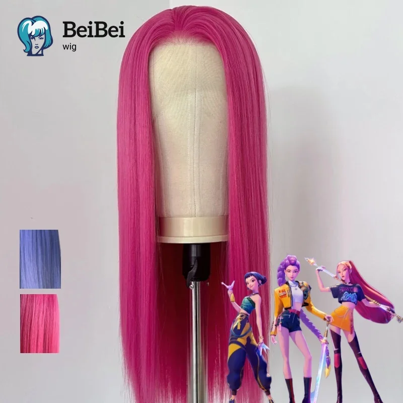 ميرا الوردي الدانتيل شعر مستعار أمامي للنساء 26 بوصة طويلة شعر مستعار مستقيم 13*4 الدانتيل أمامي الطبيعي بيروكات صناعية ل تأثيري Pelucas