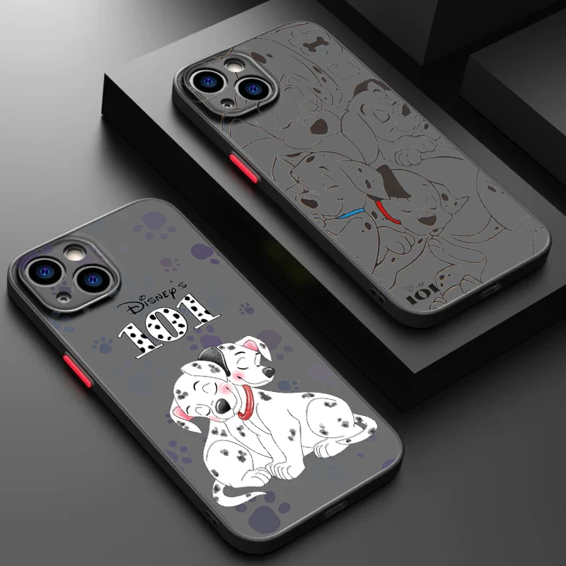 101 Spotted Dog Disney Cute Frosted Translucent For Apple iPhone 15 14 13 12 11 XS XR X 8 7 SE Pro Max Plus Mini Matte