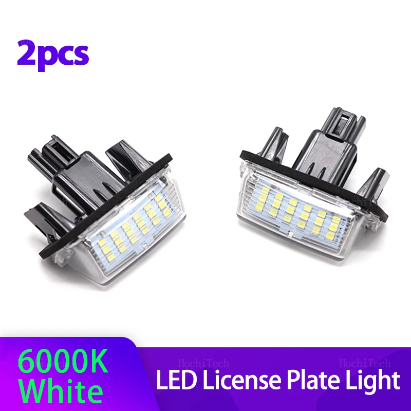 2Pcs DC12V LED License Number Plate Light Lamp LED White For Toyota Camry Avalon Auris E18 Vios Esquire EZ Noah Proace City SAI